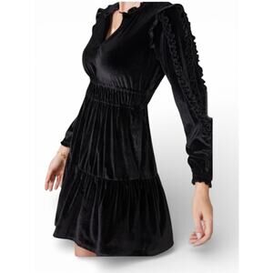 Spartina 449 Wilenna Black Velvet Dress - Size Medium
